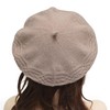 ZLYC French Beret Hat Reversible Solid Color Cashmere Warm Hat