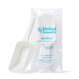 United Scientific™ SteriTrue™ Sterile Sampling Scoops, Polystyrene, 250 mL (8 oz), Individually Bagged, Pack of 100