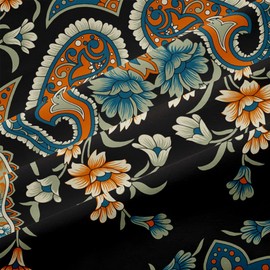 CoutureBridal Boho Floral Duvet Cover King Size 3 Pieces Soft Microfiber Southwestern Bohemian Paisley Duvet Cover with Zipper Corner Ties for Women Men