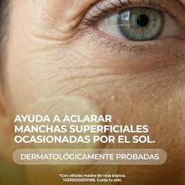 TEATRICAL - Crema aclarante. Con células madre de rosa blanca que trabajan a nivel celular para unificar el tono de la piel y disminuir manchas. Tarro
