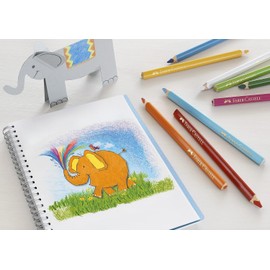 Faber-Castell FABER-CASTELL 116510 - Buntstifte triangular Jumbo, 10er Kartonetui,