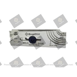 7 Piece Fillet Welding Inspection Gauge - (1/8" - 1") Metric & Inch - Perfect for Checking Leg Length and Throat Thickness for Professional Welders