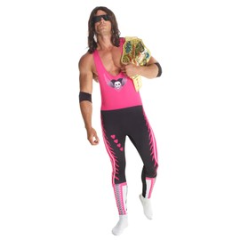 Morph Bret Hart Costume, Wrestling Costume, WWE Costume Adult, Wrestling Costumes for Adults, Wrestler Costume Adult L