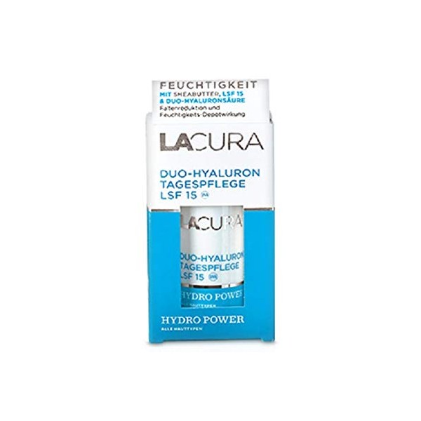 LACURA Duo-Hyaluronic Day Cream Rich Care with Moisture Reservoir and SPF 15 50 ml