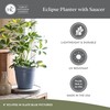The HC Companies Eclipse Round Planter With Saucer - Outdoor