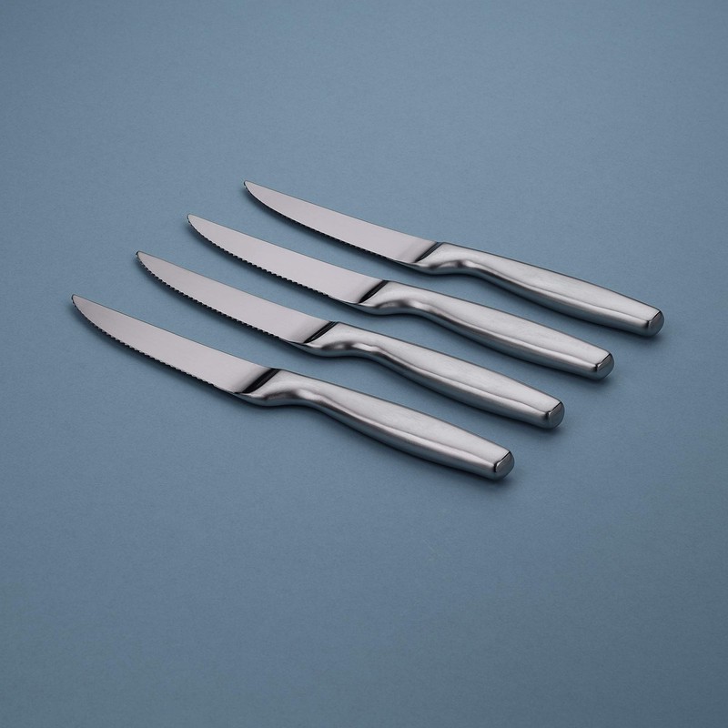 Gourmet Settings Steak Set of 4, Stainless Steel Serrated Knives