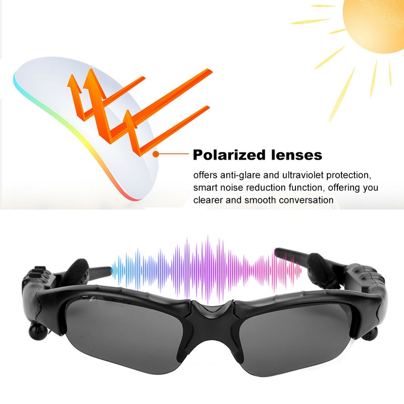 Wireless Bluetooth Sunglasses Stereo Sound Playing Music Call Earphones Supplies