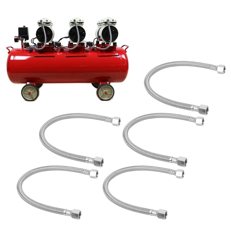 5pcs Air Compressor Element Hose Brake Silent Oil Free Line