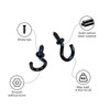 SimautHawk Screw Hooks 30 Pcs 1/2 inch Black Screw in