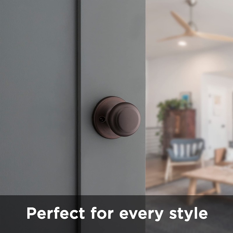 Kwikset 92001-574 Cove Passage Hall/Closet Knob in Venetian Bronze