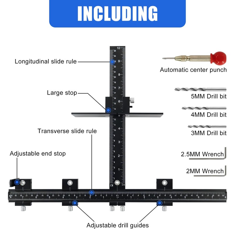 Cabinet Hardware Jig,Aluminum Alloy Cabinet Door Handle Jig for Handles