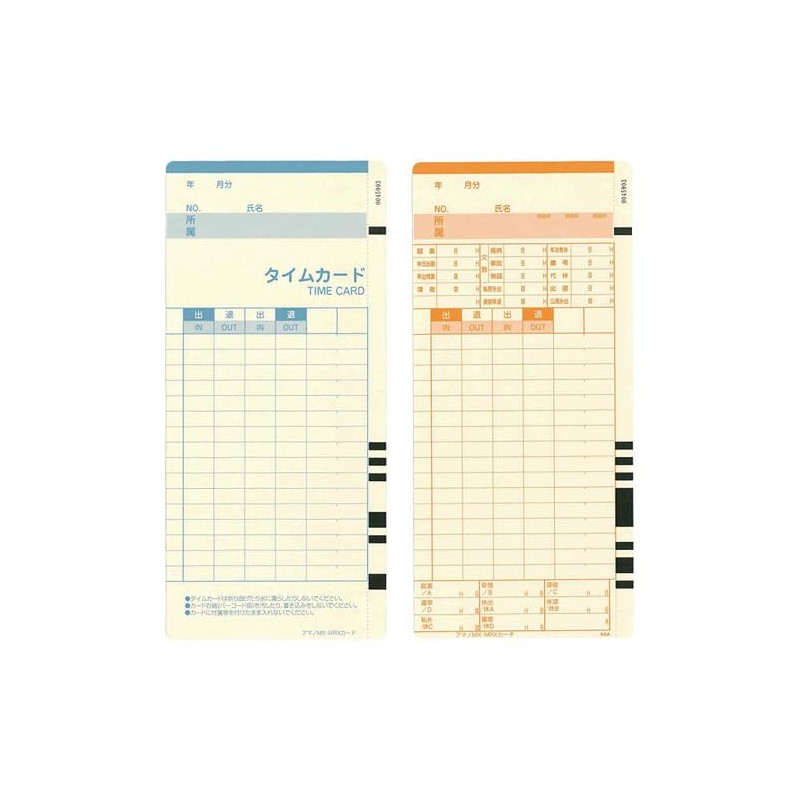 Amano Time Card All Closing Day Common 100 Sheets MX