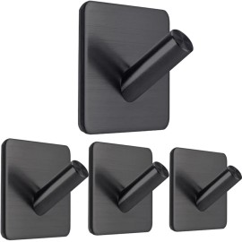 Adhesive Towel Hooks for Bathroom & Kitchen – Heavy-Duty Stainless Steel Storage for Shower & Home