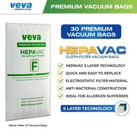 30 Pack HEPA Filter Bags Style F for Kirby Vacuum 204811, 204814, 205811, Avalir I, II, Sentria I, II, Ultimate G, Diamond, G3, G4, G5, G6, G7
