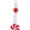 Northlight 9' Red and White Peppermint Candy Beaded Christmas Garland,