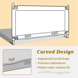 JWPEHOE Height Adjustable Bed Rail for Toddlers, Kids Safety Baby Bed Rail for Twin/Full/King/Queen Size Bed (1 Side, 74.8 Inch)