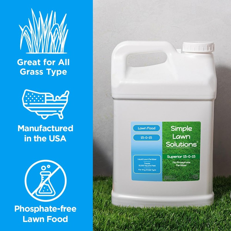 Superior 15-0-15 Liquid Lawn Fertilizer - Lawn Food for Growth