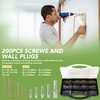 BLOSTM Screws and Wall Plugs Set 200 PCS - Heavy