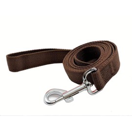TAIAN 4FT/5FT/6FT Strong Dog Leash, Nylon Dog Leashes for Small Medium Large Dogs (1 in x 4 ft, Brown)