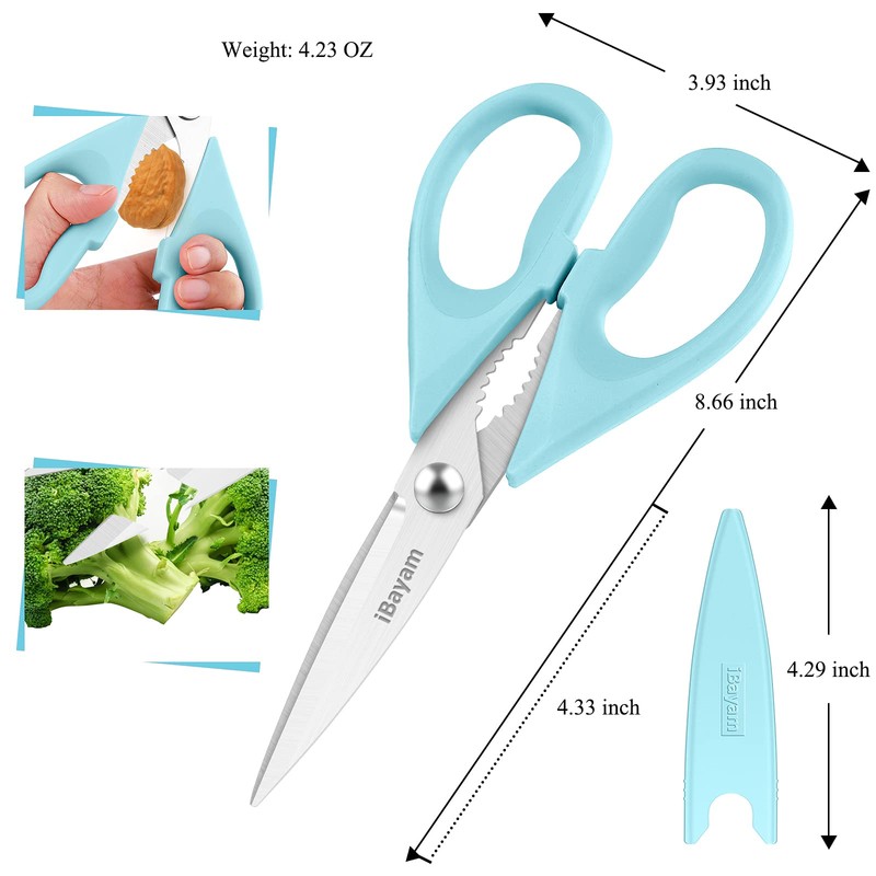Kitchen Shears, iBayam Kitchen Scissors All Purpose Heavy Duty Meat