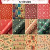 Christmas Wrapping Paper Set, 12 Sheets of Christmas Wrapping Paper,