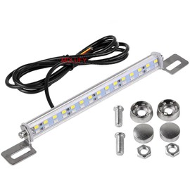 MDLUFY Strobe LED License Lamp, 12V 30SMD 5630 LED Rear Fog Lamp, White High Brightness Backup Lamp + Strobe Red Brake Lamp, Waterproof, Car Warning Light, Rear Fog Light, Universal
