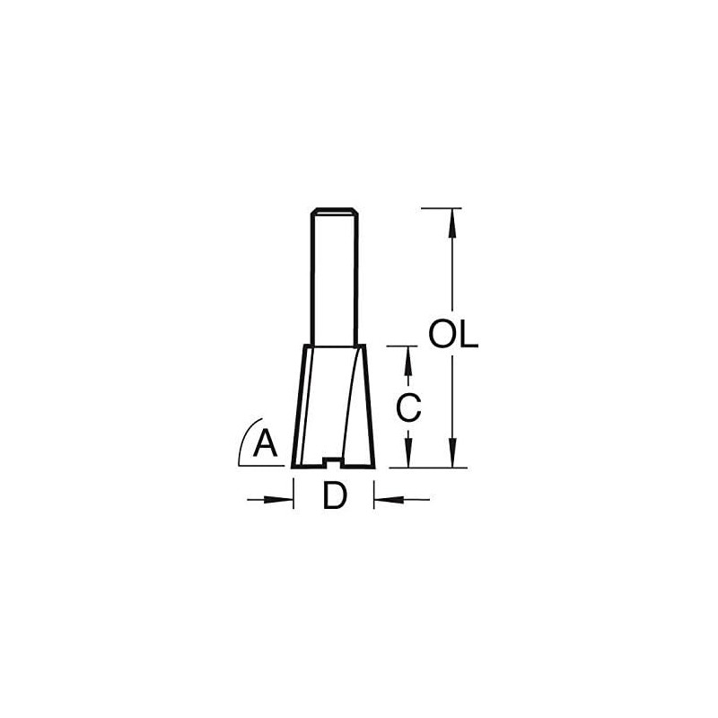 Trend - Dovetail cutter 97 degrees - 31/30X8MMTC