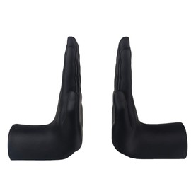 Hand Bookends, Universal Economy Decorative Bookends, Heavy Book Ends Supports for Books, 8.5x6.8x3.5 inch, Black,1Pair/2Piece (Hand Bookends)