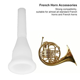 French Horn Mouthpiece, White MT23 ABS NonToxic Harmless Musical Instrument Parts, Horn Mouth Mouthpiece Replacement, for Horn
