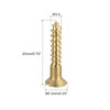 sourcing map Wood Screws M3.5 x 20mm Slotted Flat Head