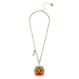 Betsey Johnson Women's Pumpkin Pendant Necklace