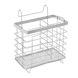 Utensil Drying Rack Basket Hooks Chopsticks Spoons Flatware Storage Organizer Hanging Mesh Drainer Kitchen Countertop Dishwasher Safe