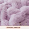 LIFEREVO Fluffy Faux Rabbit Fur Duvet Cover Set, Cute Plush