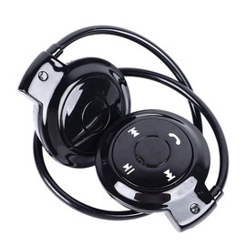 Plyisty Over Ear Headphones Wireless Headset with Microphone Foldable Stereo HiFi Sound Black Running