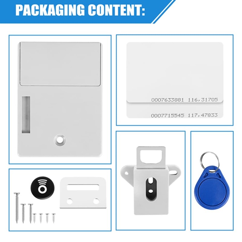 Tiamu RFID Smart Drawer Lock, Intelligent RFID Set, IC Card