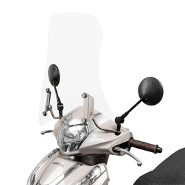 Entrotech Reed 125 JK12 JF45 Dio110 JK03 JF58 Windscreen Windshield Motorcycle Windshield Front Glass Extendable (Clear, 50cm)