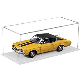 Better Display Cases Clear Acrylic 1:18 Model Car Display Case with White Base (V63/A116)
