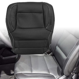 GXARTS Driver or Passenger Side Bottom Replacement Leather Seat Cover Black Compatible with Chevy Tahoe Silverado GMC Sierra SLT SLE Z71 2014 2015 2016 2017 2018 2019
