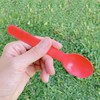 Individually Wrapped Disposable Corn Spoon with Napkin set (Red, 500)