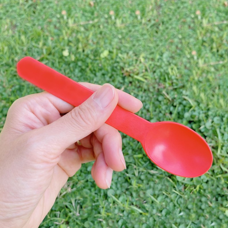 Individually Wrapped Disposable Corn Spoon with Napkin set (Red, 500)