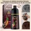 2 Pieza Marrn Oscuro Hair Dye Shampoo Con Tinte Cubre