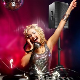 GZGDLJQ Speaker Stands Pair, Universal Speaker Tripod Stand Adjustable Height from 35 to 60 Inch Heavy Duty with 35 MM Compatible Insert for Stage