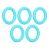 5pcs Baby Soft Silicone Teething Ring Toy Infant Safe Elastic