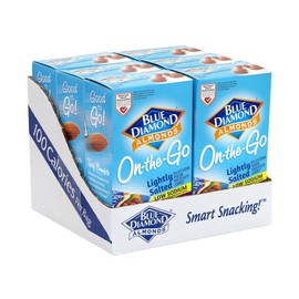 Blue Diamond Almonds, Low Sodium Lightly Salted, 100 Calorie On-The-Go Bags, (Pack of 7)