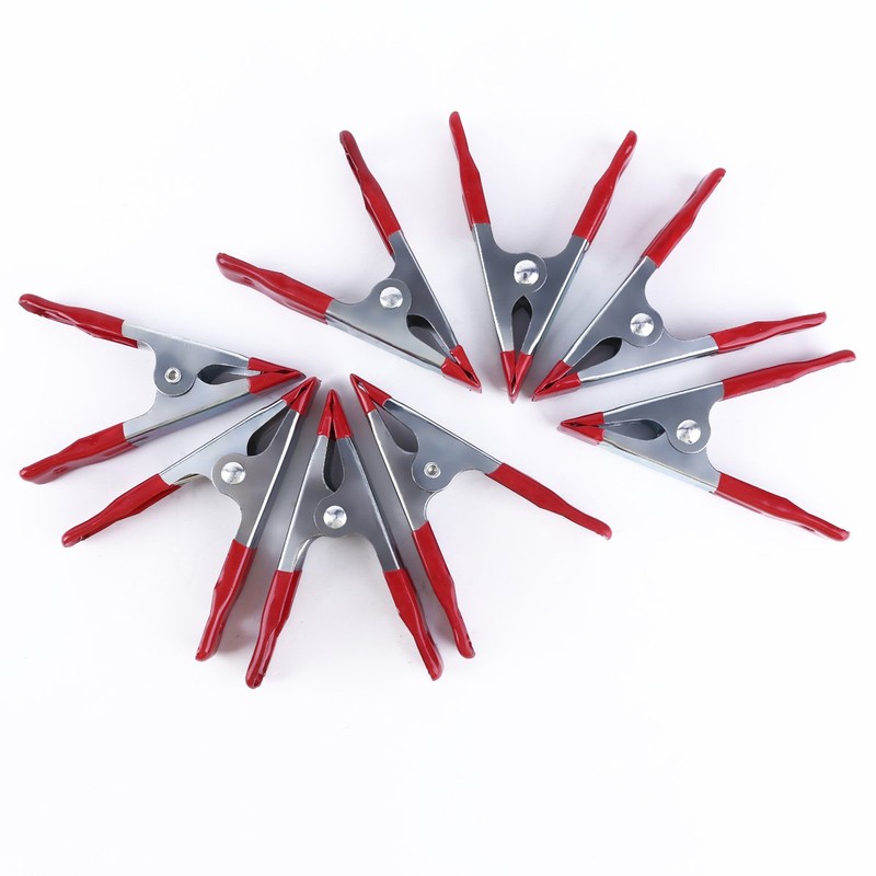 8 Market Stall Tarpaulin Clips Strong Spring Clamp Clamps Heavy