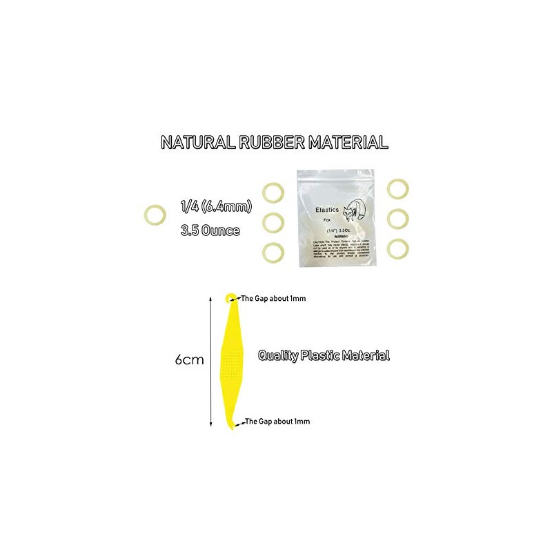 1/4 Inch Orthodontic Elastic Rubber Bands, Pack of 500 Medium