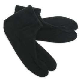 Wasakura An Tabi Socks, Fleece Stretch, For Winter, Warm, Non-Slip, Black, 8.3 - 11.0 inches (21 - 28 cm), Women's, Men's, Casual Kimono, Black