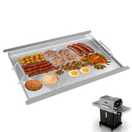 Upgrades Full-Size Griddle Inserts for Ninja PG300 Series Grill Accessories, Stainless Steel Sizzle Griddle Plate for Ninja FlexFlame Grills, for Flex Flame XSKHLFGRIDLE Accessories, 24" x17"