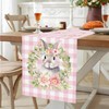 TELAIN Table Runner Easter with Bunny Motif, 13x72 Inch, High