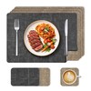 KitchenBoss Tovagliette Colazione e Sottobicchieri, Set da 4 Tovagliette Americane